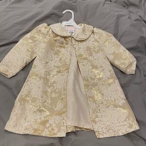 Bonnie Jean Kids Cape with Gold Floral Design
